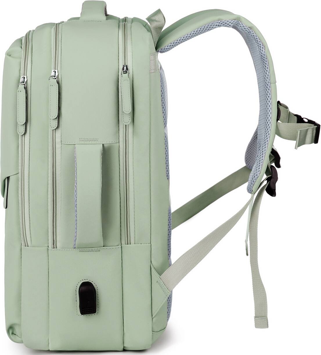 Alt View 12. SaharaCase - Water Resistant Backpack with USB Charging port and fits up to 16" laptop - Oasis Green.