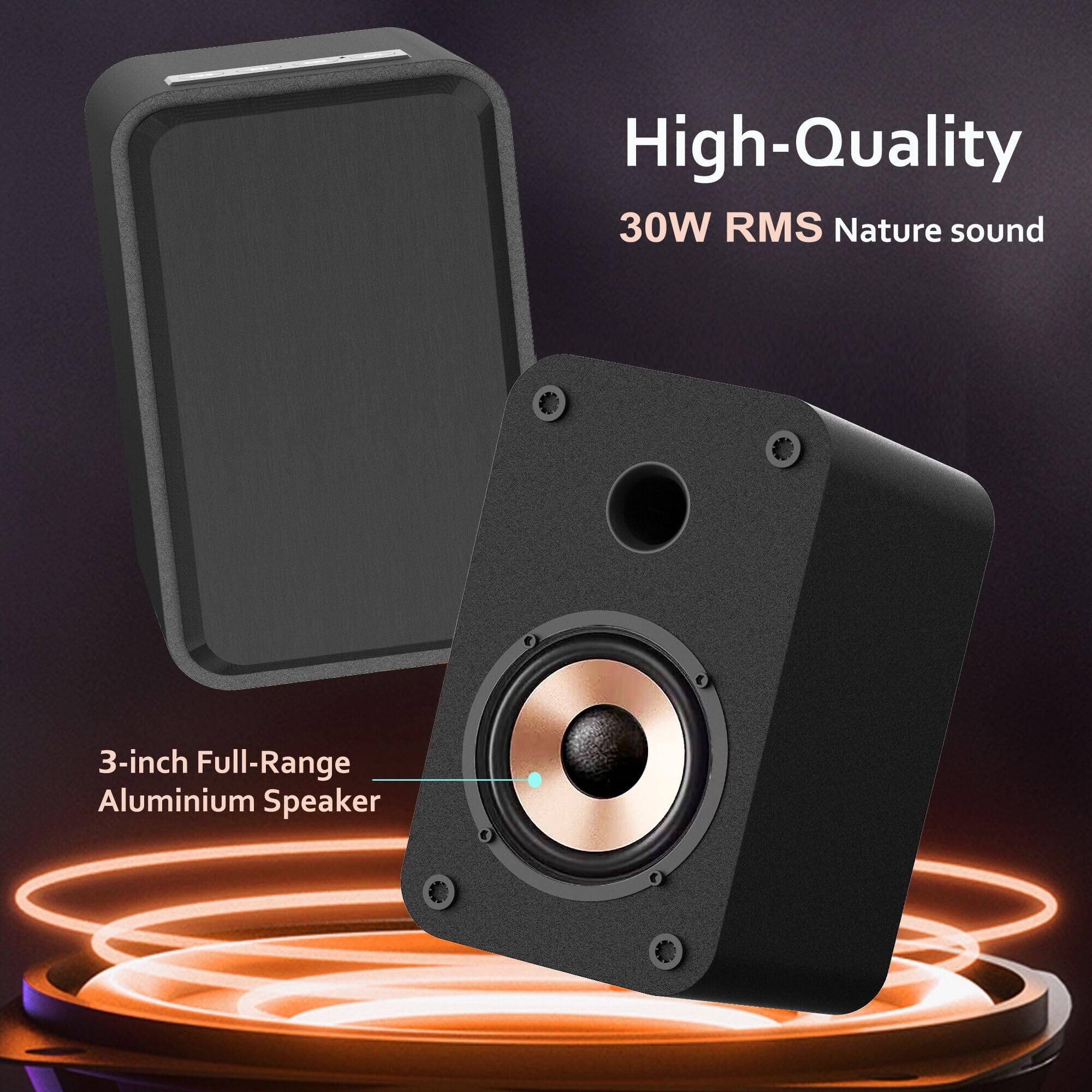 High-Quality  
30W RMS Nature sound  

3-inch Full-Range Aluminium Speaker