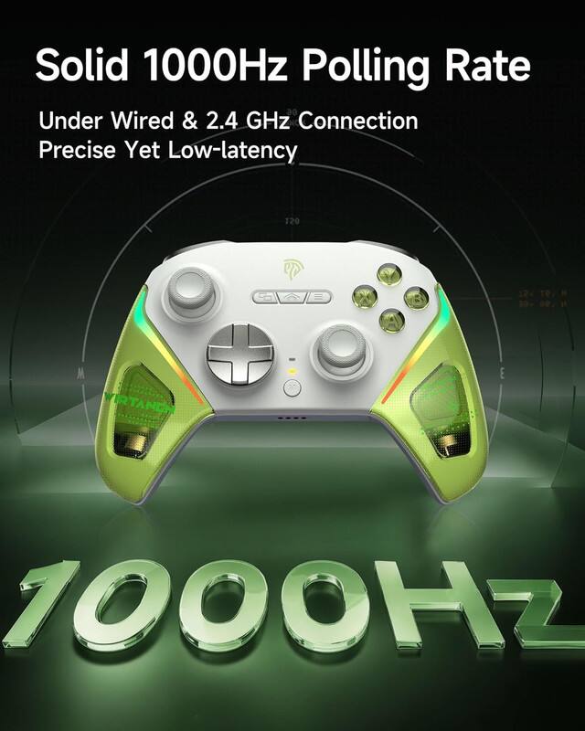 Solid 1000Hz Polling Rate  
Under Wired & 2.4 GHz Connection  
Precise Yet Low-latency