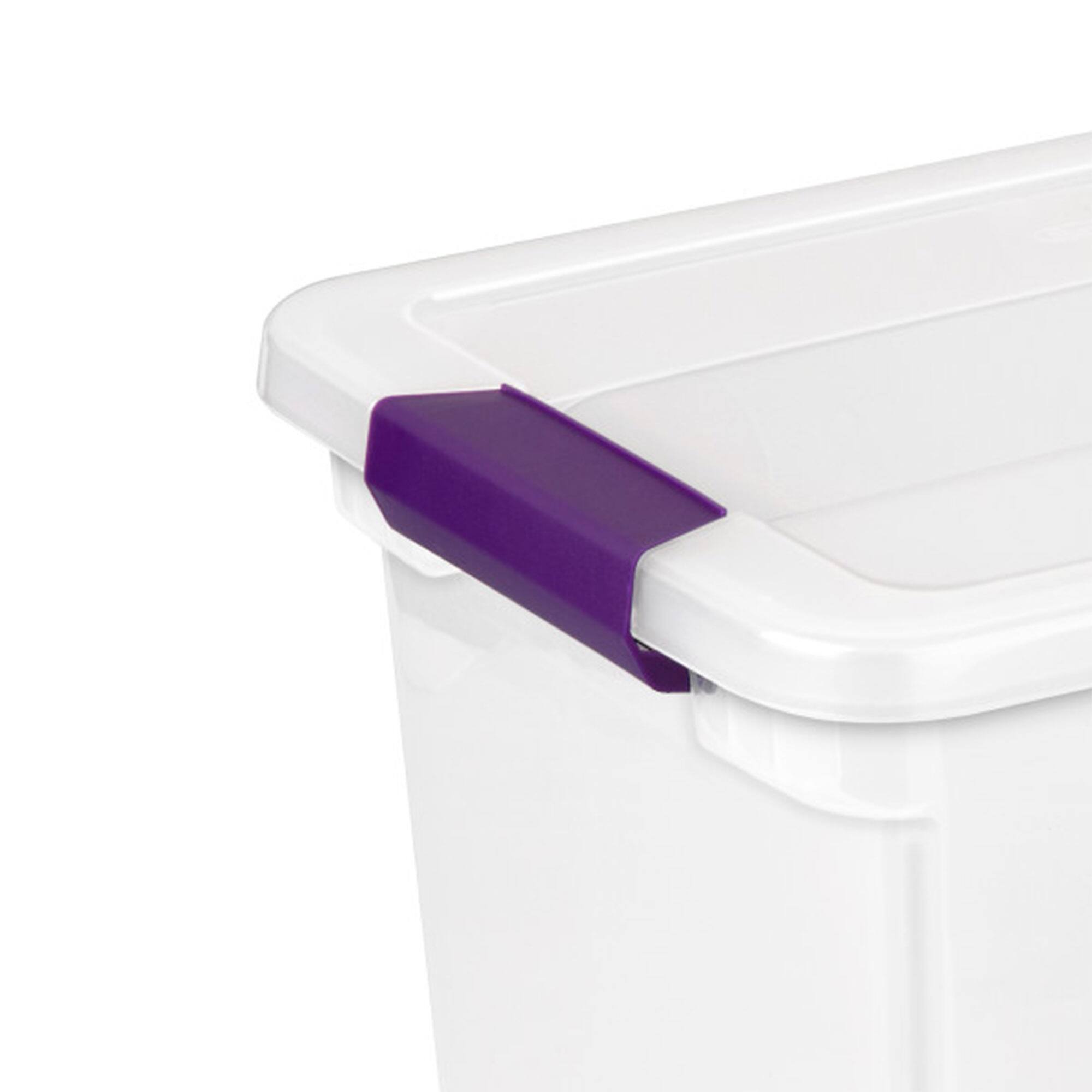 Alt View 5. Sterilite - Sterilite 27 Qt ClearView Latch Storage Stackable Bin with Latching Lid, 18 Pack.