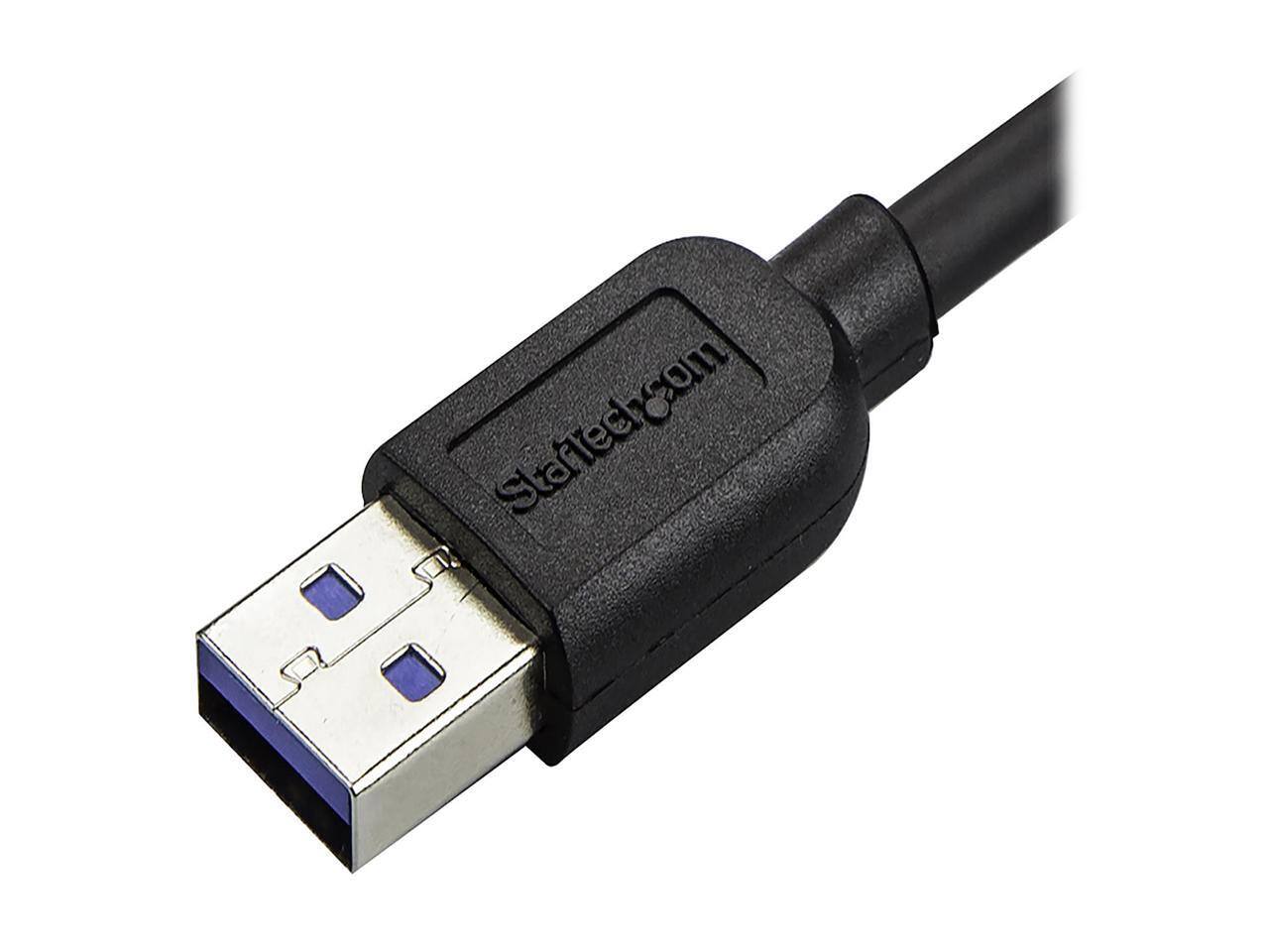 Alt View 2. StarTech.com - StarTech.com 0.5m 20in Slim Micro USB 3.0 Cable - M/M - USB 3.0 A to Right-Angle Micro USB - USB 3.1 Gen 1 (5 Gbps).