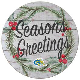 Jardine - SUNY Genesee Community College 20'' x 20'' Season's Greetings Circle - White