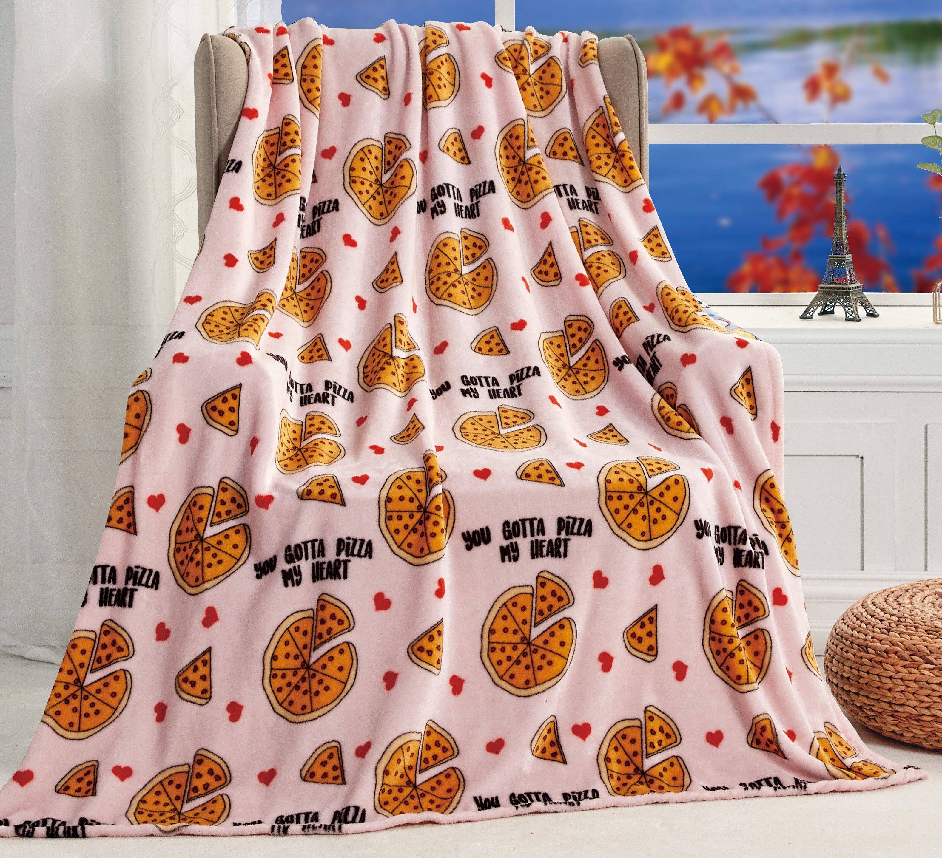 "Noble House - Extra Cozy and Comfy Microplush Throw Blanket (50"" x 60"") - Pizza Lover" price history on PriceWatchPro