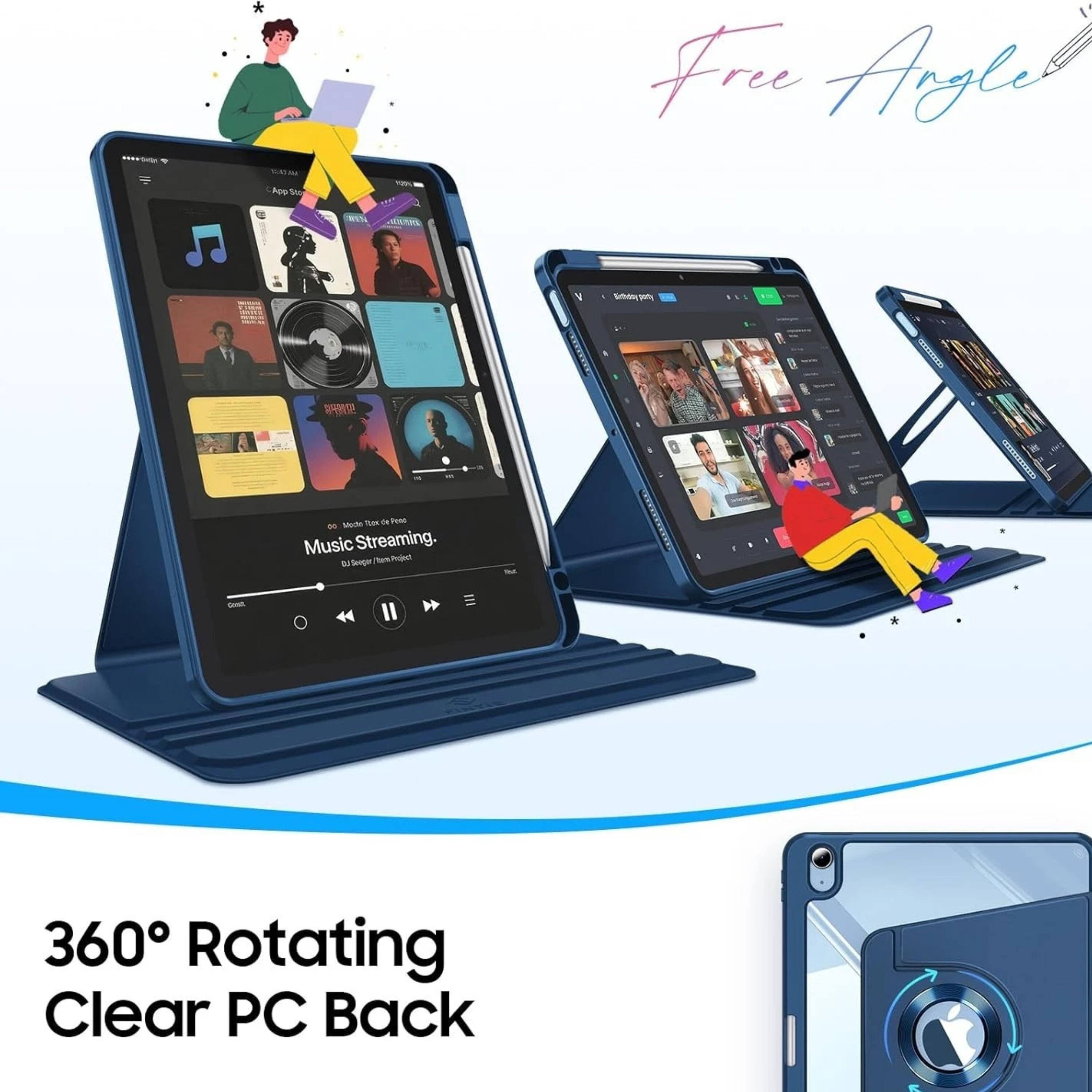 Free Angle

360° Rotating Clear PC Back

Music Streaming.