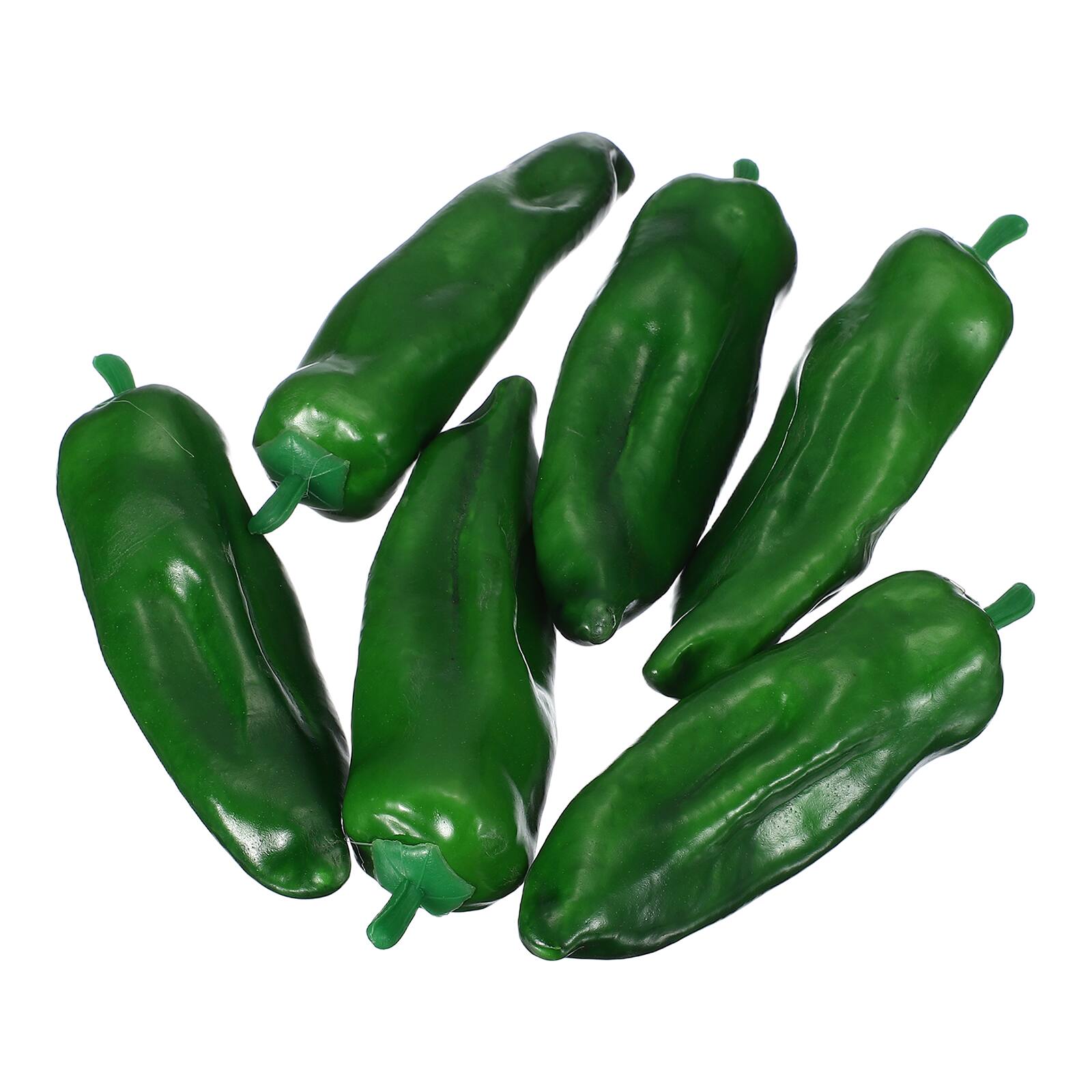 Unique Bargains - Artificial Hot Chili 6pcs 5.7in Realistic Fake Vegetable Decor for Kitchen Table Photography - Green price history on PriceWatchPro