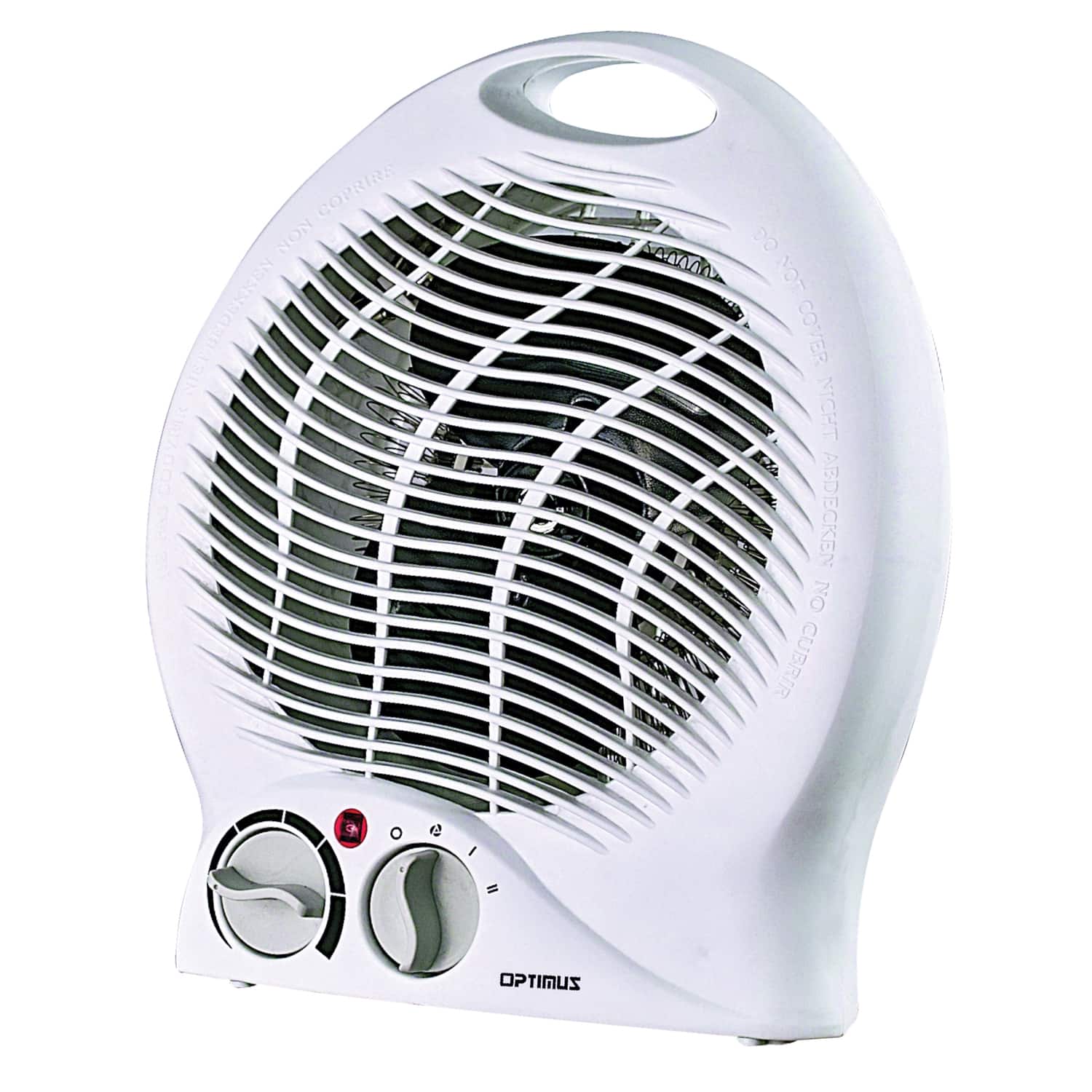 Optimus - 1,500-Watt-Max Portable Fan Heater with Thermostat, H-1322 - White