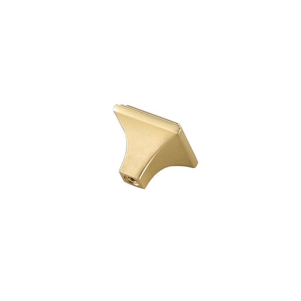 Left. Elegant Decor - Wilow 1" Brushed Gold Square Knob Multipack (Set of 10) - Brushed Gold.