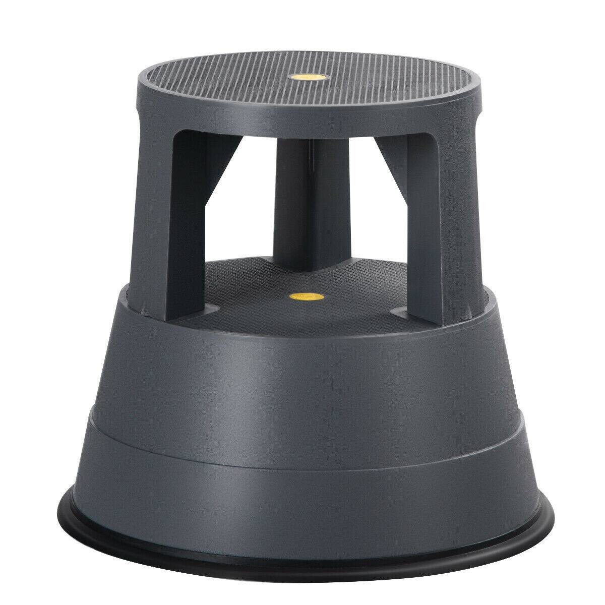 Sugift - 330 lbs Step Stool with Non-Slip Rubber Platform - Gray