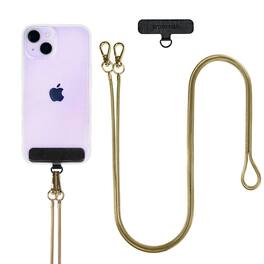 Smartish - Phone Strap - Case Clinger - iPhone Holder Crossbody Shoulder Neck Lanyard for all Phone Cases - Chain - Gold