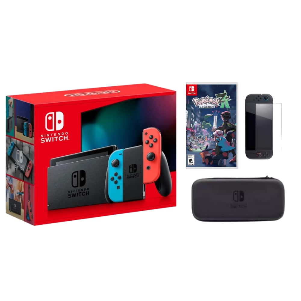 Switch Neon Bundle With Accessories and Pokemon Z-A Game - Nintendo Switch 2