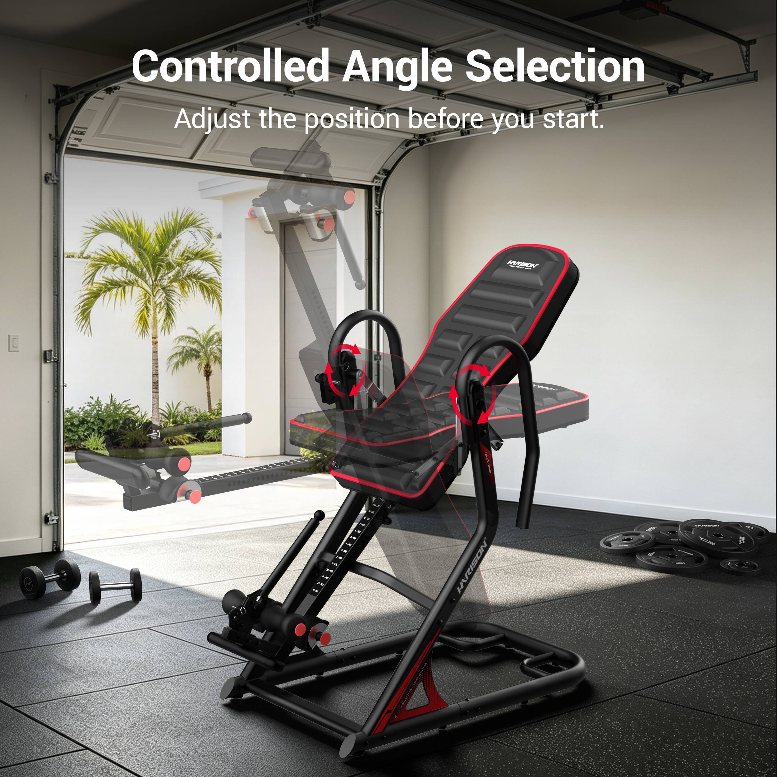 Controlled Angle Selection  
Adjust the position before you start.