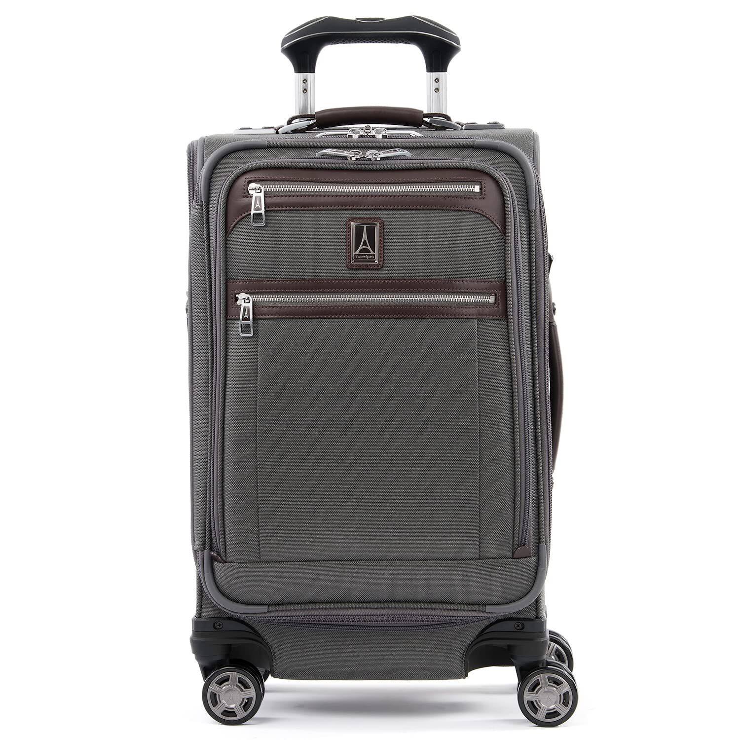 Travelpro - Platinum Elite Softside Expandable Checked Luggage, 8 Wheel Spinner Large Suitcase, TSA Lock, Men and Women - Vintage Grey price history on PriceWatchPro
