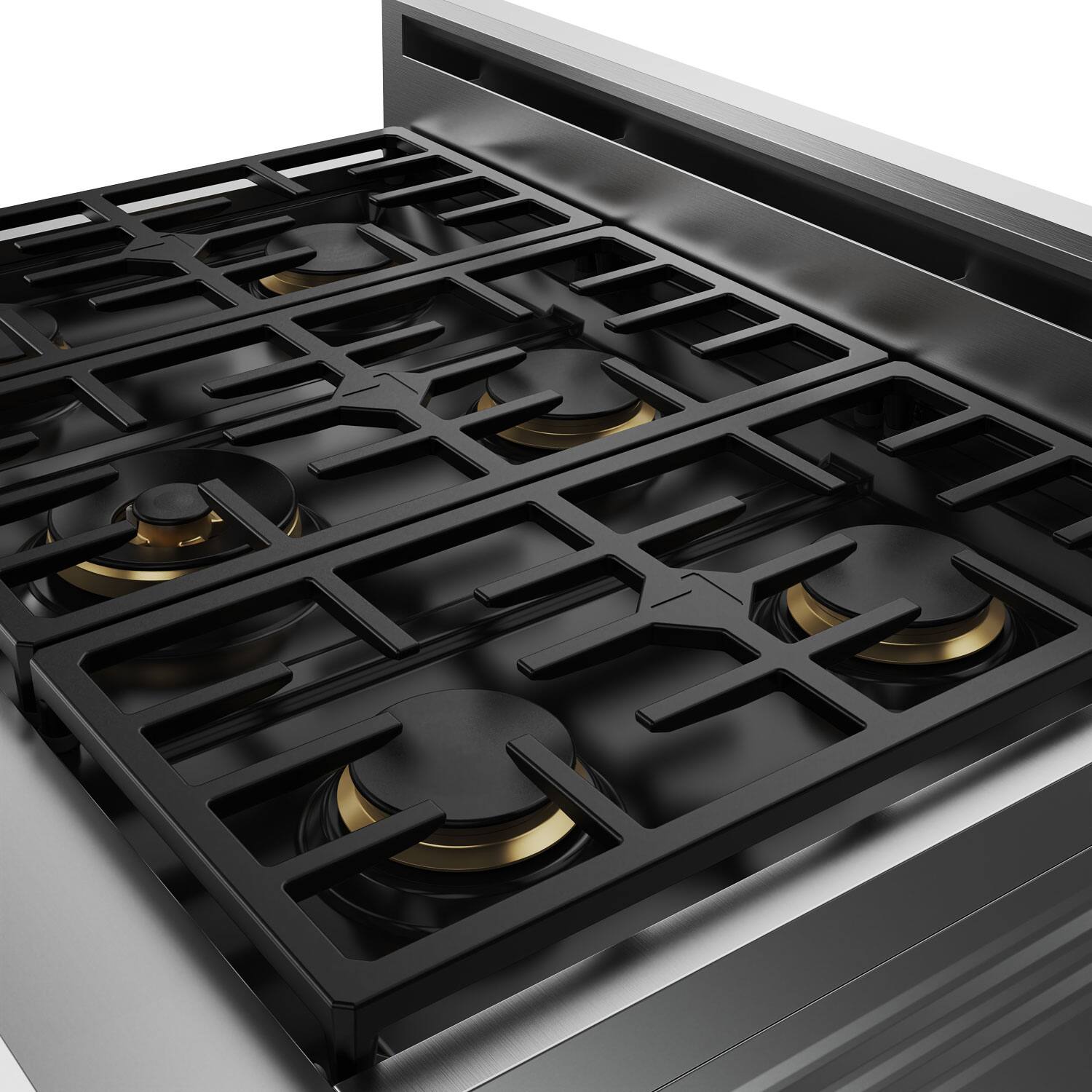 Alt View 3. Thor Kitchen - 6.0 Cu Ft. Freestanding Gas Range with Infrared Broiler - Stainless Steel.