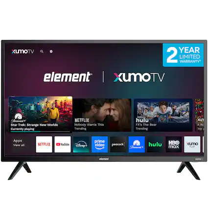 XumoTV
2 YEAR LIMITED WARRANTY*
element | XumoTV
Paramount+
Star Trek: Strange New Worlds
Currently playing
NETFLIX
Nobody Wants This
Trending
hulu
FX's The Bear
Trending
Apps
View all
NETFLIX
YouTube
Disney+
prime video
peacock
HBO max
Xumo PLAY