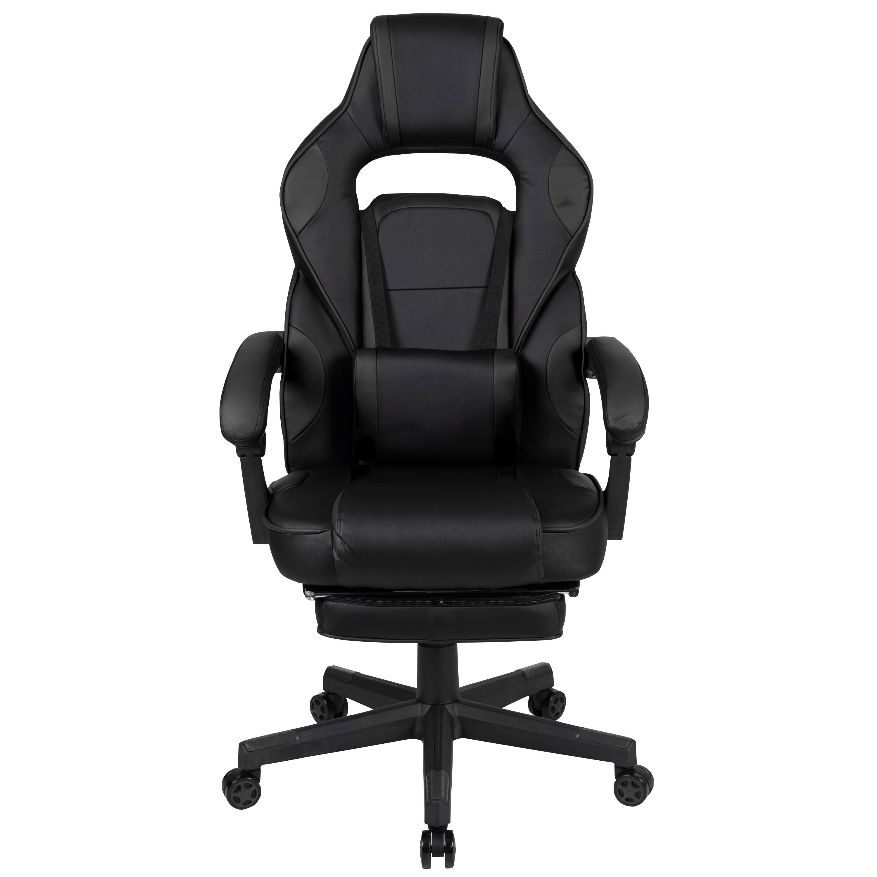 Alt View 7. Emma + Oliver - Ergonomic Gaming Chair -Recline Back/Arms, Footrest, Massaging Lumbar - Black.