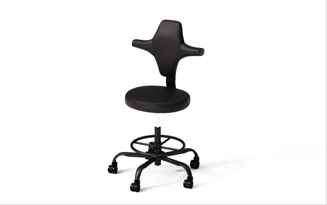 Pinmoco - Adjustable Drawing Chair with Cross Back Design and Swivel Foot Ring - Black price history on PriceWatchPro
