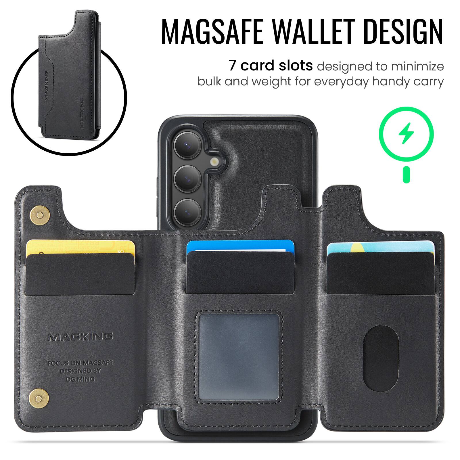MARKING MAGSAFE WALLET DESIGN  
7 card slots designed to minimize bulk and weight for everyday handy carry  
MAGKING FOCUS ON MAGSAFE  
DESIGNED BY D.G.MING