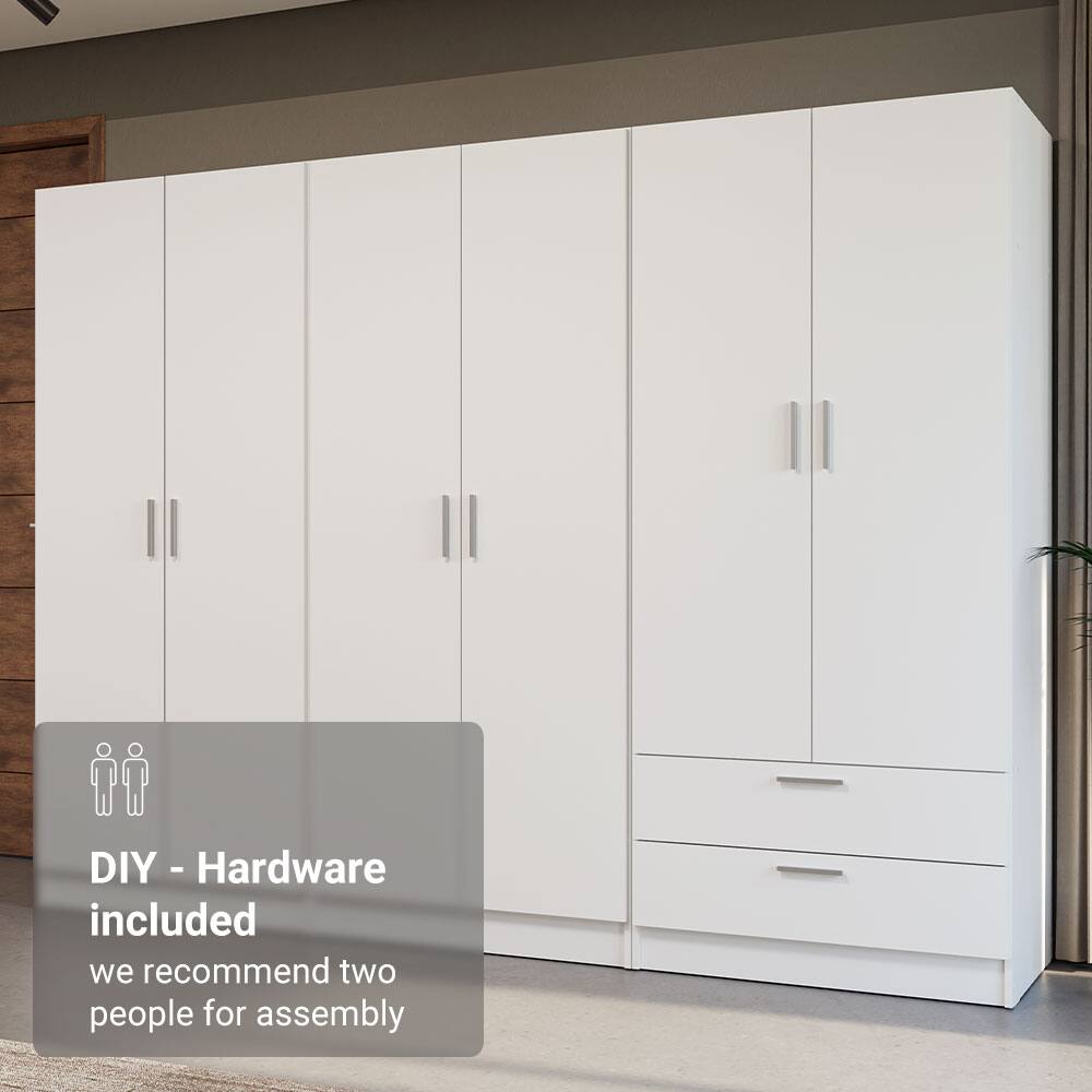 DIY - Hardware included  
we recommend two people for assembly