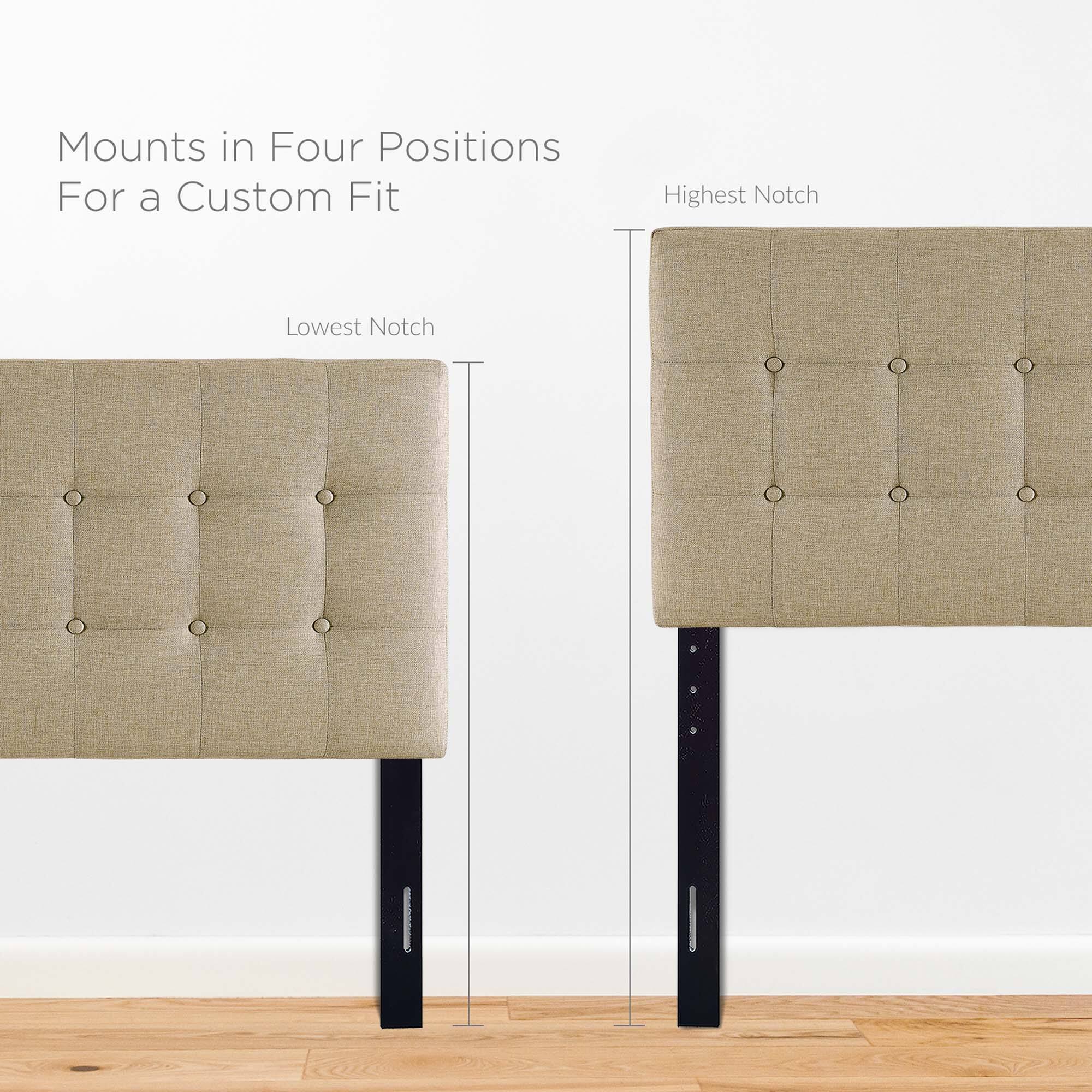 Mounts in Four Positions  
For a Custom Fit  

Lowest Notch  

Highest Notch