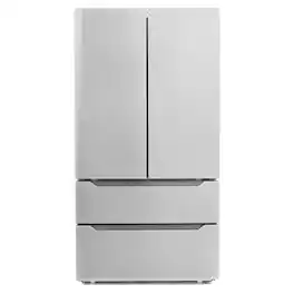 COSMO - COS-FDR225RHSS 36 in. Lumin Collection 22.5 cu. ft. Counter Depth French Door Refrigerator with Recessed Handles - Stainless Steel