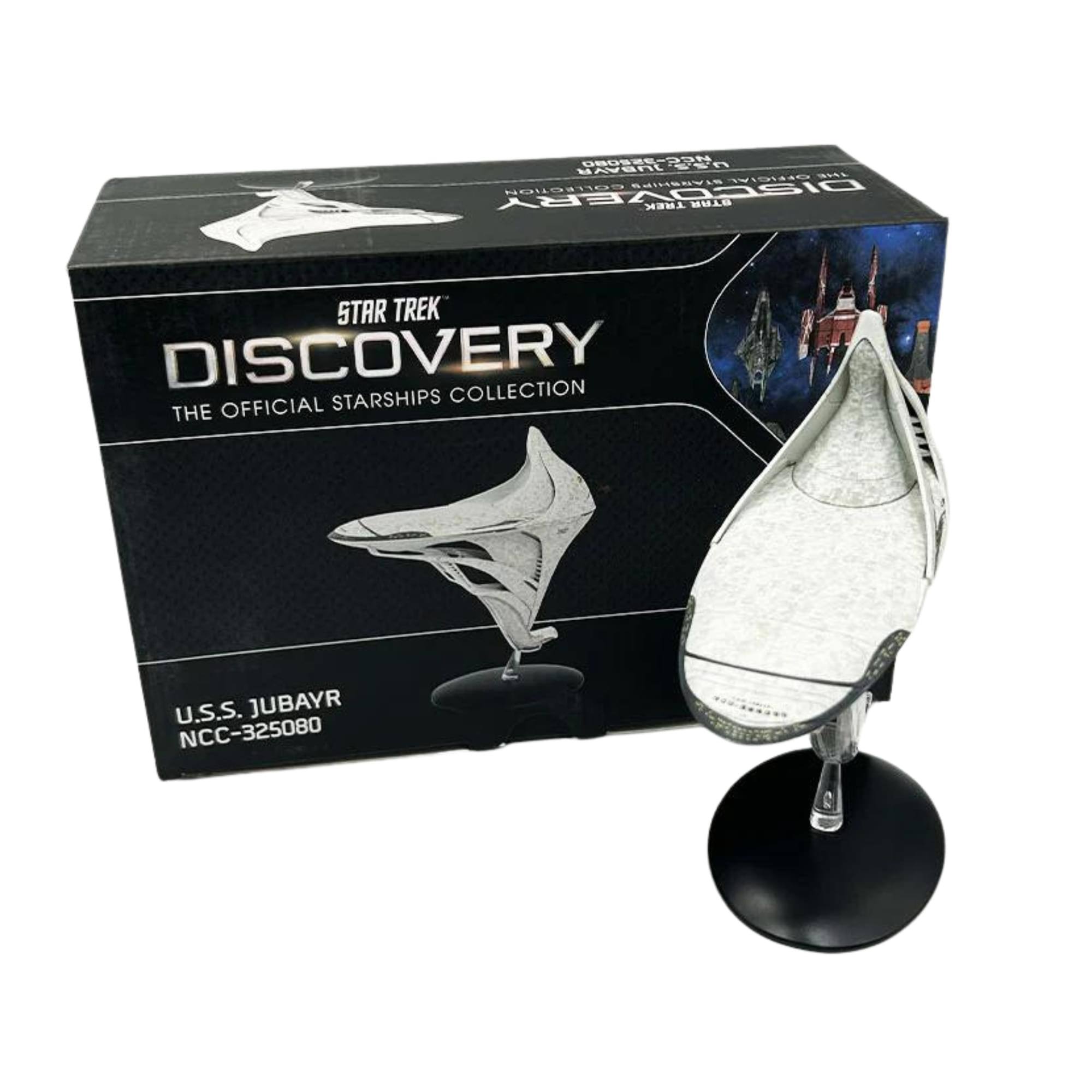 O809RE-5Yn P WAVENI nothing_ttO VSHILS WISTI DISCOVERY HOILDRTeS DI OVERY TREK STAR STAR TREK DISCOVERY COLLECTION OFFICIAL STARSHIPS THE U.S.S. JUBAYR NCC-325080