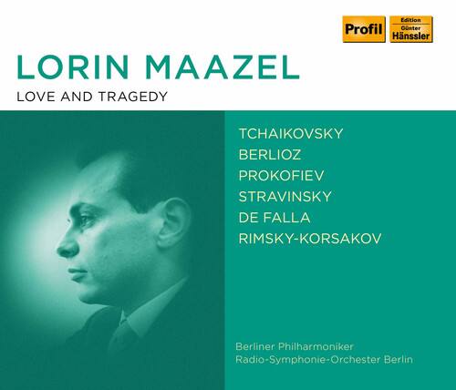 LORIN MAAZEL  
LOVE AND TRAGEDY  

TCHAIKOVSKY  
BERLIOZ  
PROKOFIEV  
STRAVINSKY  
DE FALLA  
RIMSKY-KORSAKOV  

Berliner Philharmoniker  
Radio-Symphonie-Orchester Berlin  

Edition Profil  
Günter Hänssler