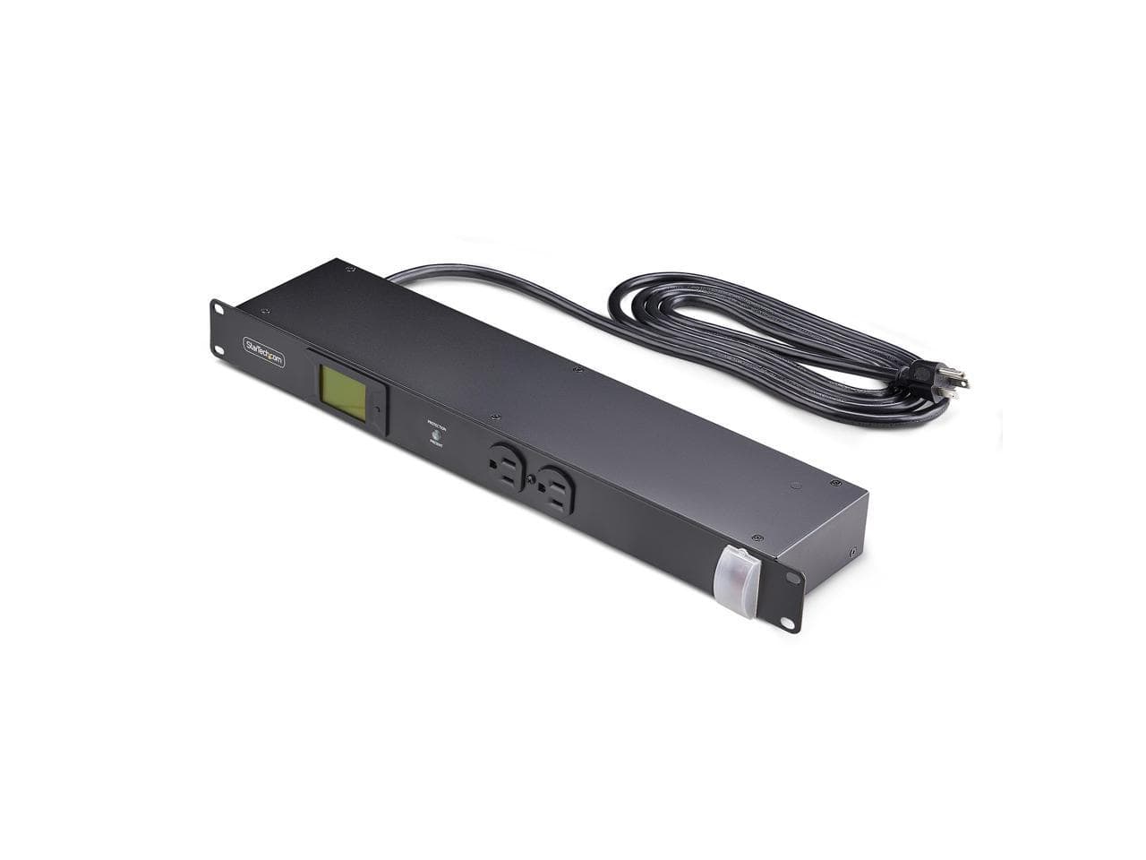 StarTech.com - StarTech 12NM8-RACK-MOUNT-PDU 12-Outlet 1U Metered PDU w/Surge, 125V/15A, 8ft Cable - Black