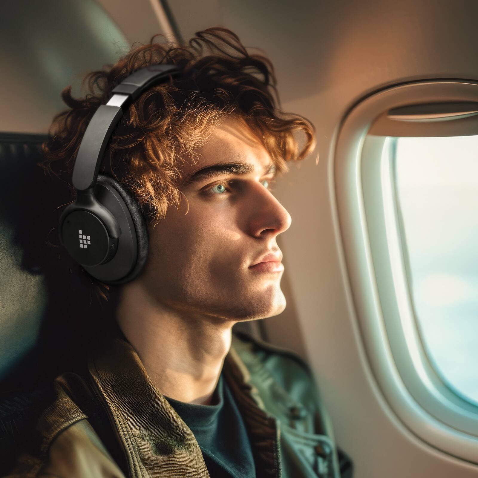 Alt View 13. Tronsmart - Q20 Active Noise Cancelling Headphones, Wireless Over-Ear Bluetooth Headphones, 60H Playtime, Deep Bass, Comfort Fit - Black.