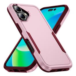 Entronix - iPhone 16 Plus Case - Soft-Touch Dual-Layer Protective Cover - Pink