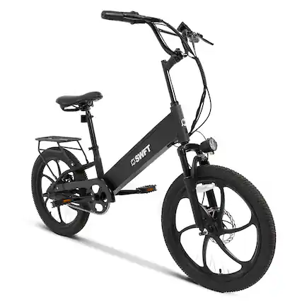 Front. SWFT - R.X E-Bike w/ 25mi Max Operating Range & 20 mph Max Speed - Black.