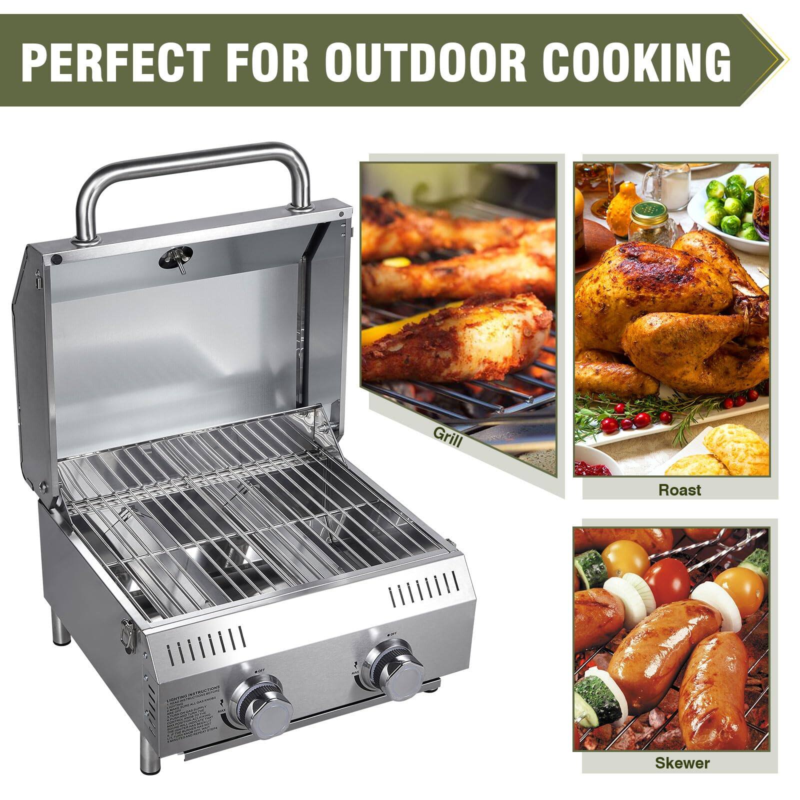 PERFECT FOR OUTDOOR COOKING

Grill

Roast

Skewer