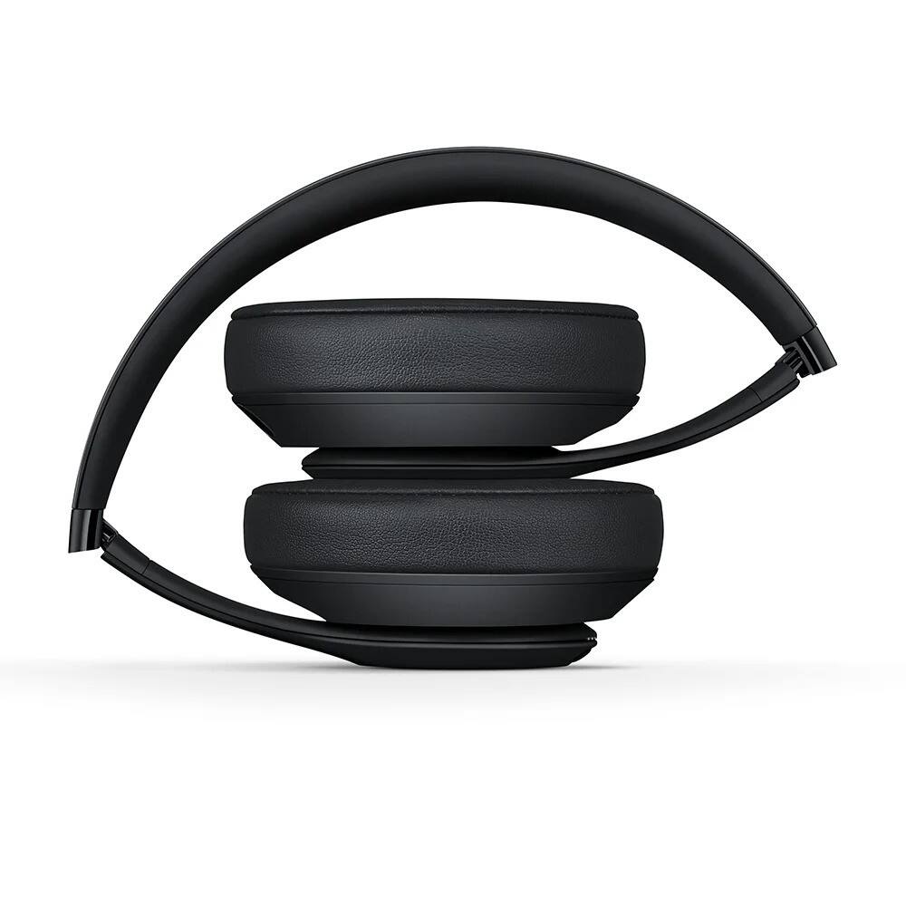 Back. Beats - Beats - Studio 3 Wireless Bluetooth Headphones + Power Adapter - Black.