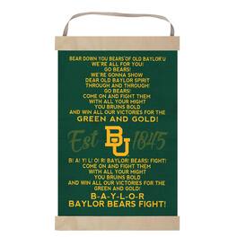 Jardine - Baylor Bears 12'' x 20'' Fight Song Banner Sign - Green