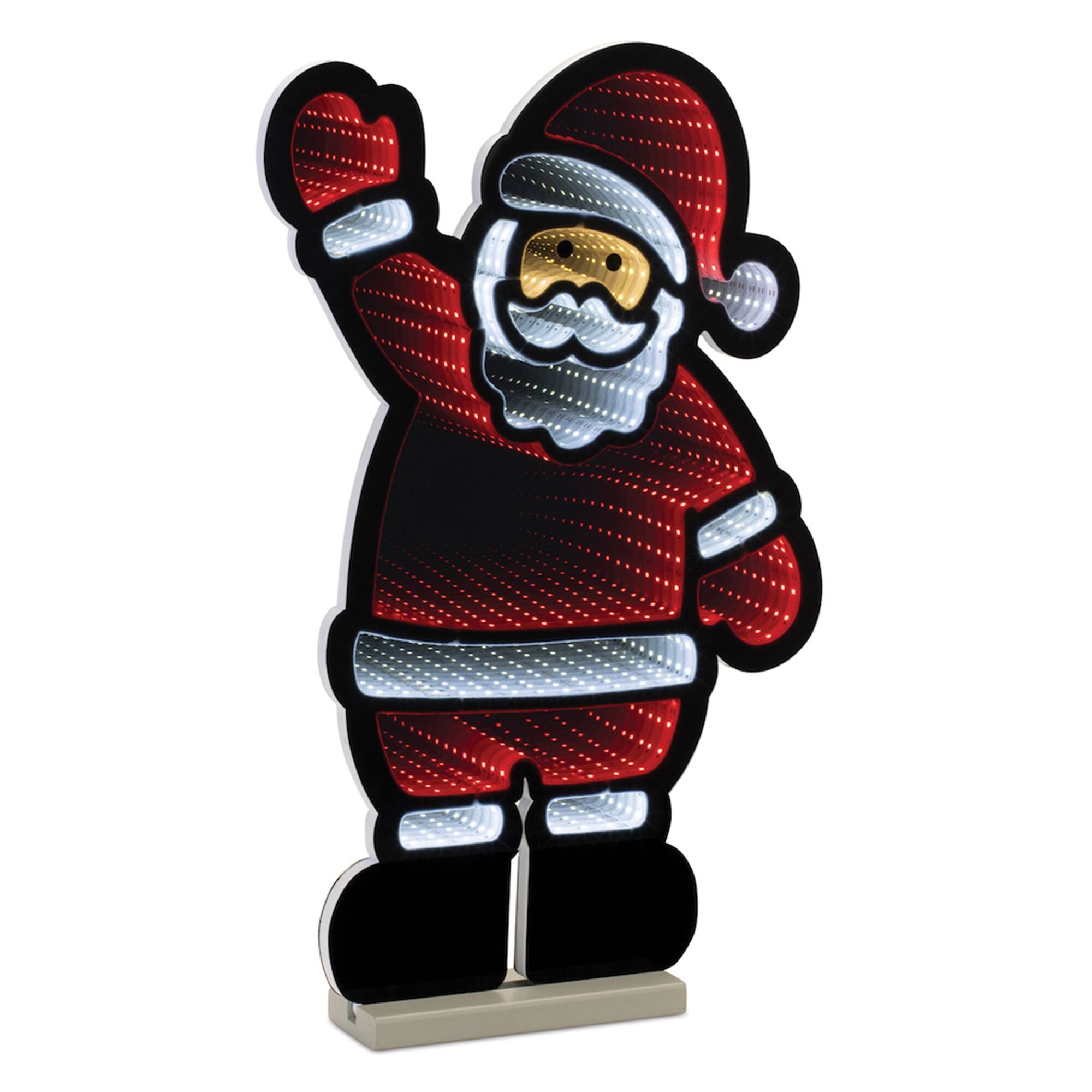 Front. BreeBe - Waving Santa Ekko Light Display 22.5"H - Red, White.