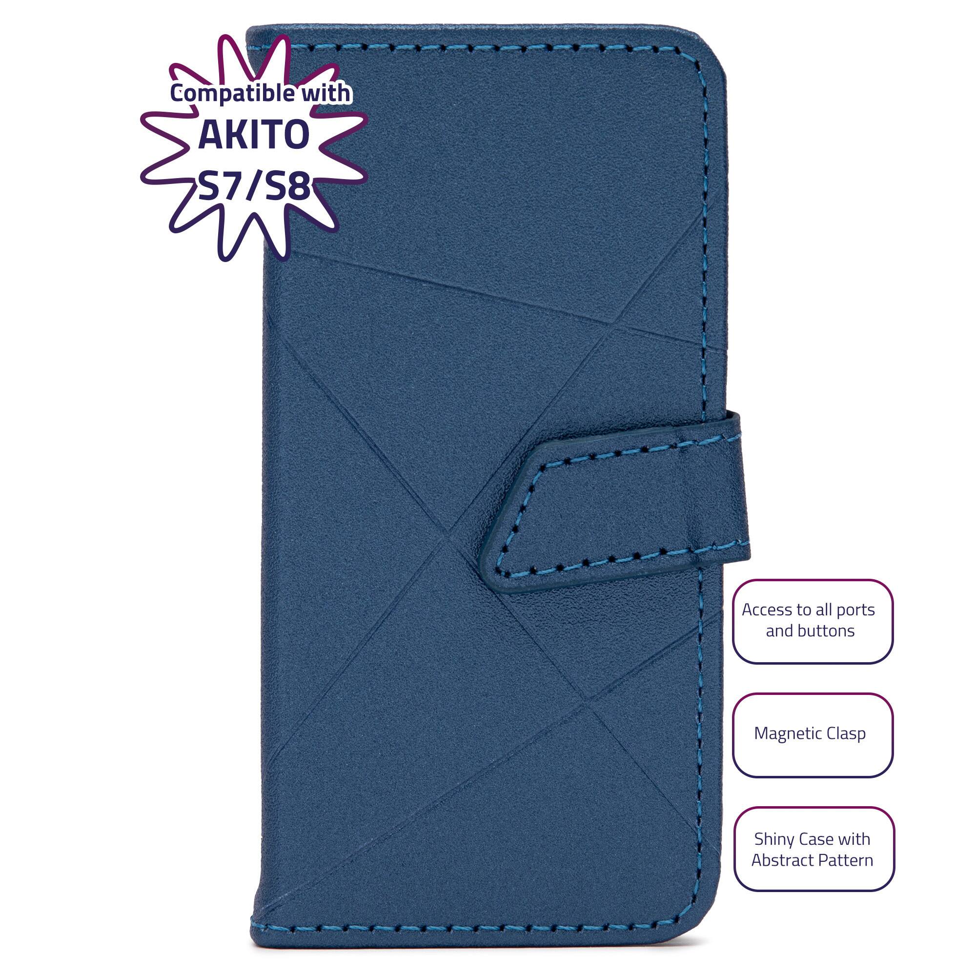 Compatible with AKITO S7/S8  
Access to all ports and buttons  
Magnetic Clasp  
Shiny Case with Abstract Pattern