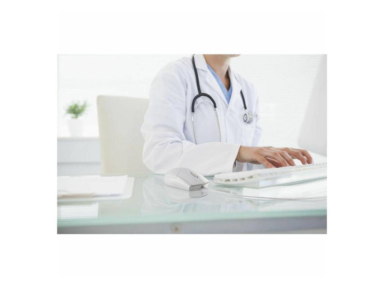 Alt View 1. Kensington - Kensington Pro Fit Wired Mouse - White, USB, 1600 DPI, 3 Buttons - White.