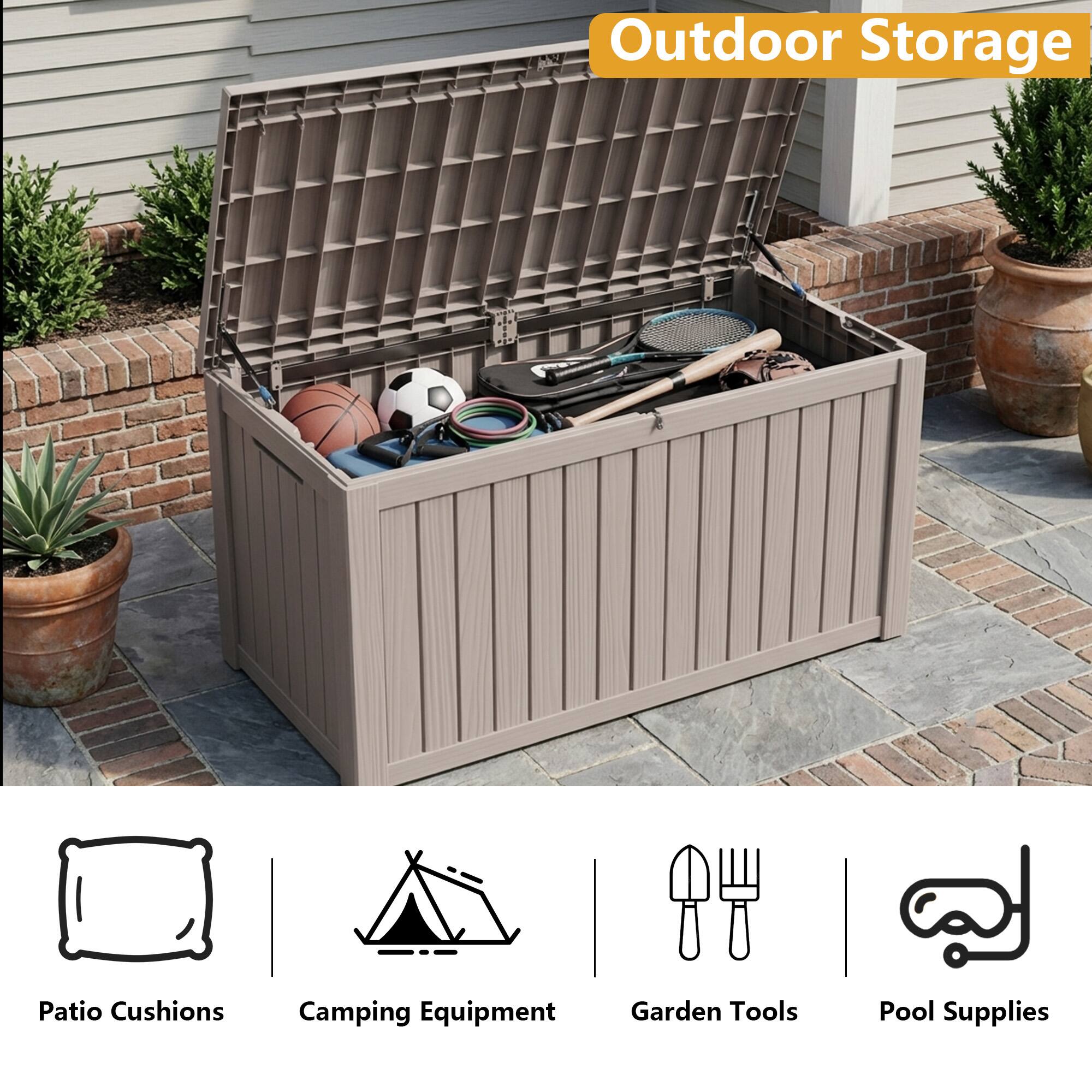 Outdoor Storage

- Patio Cushions
- Camping Equipment
- Garden Tools
- Pool Supplies