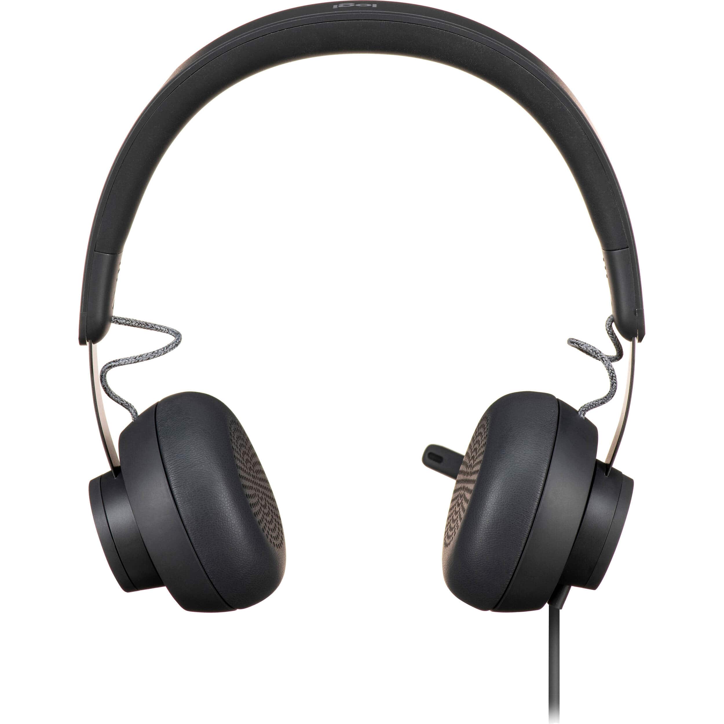 Front. Logitech - Logitech Zone Wired Noise Cancelling Headset for Business - UC - Graphite.