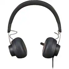 Front. Logitech - Logitech Zone Wired Noise Cancelling Headset for Business - UC - Graphite.