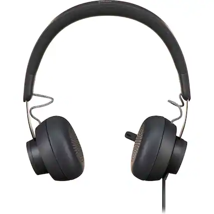 Front. Logitech - Logitech Zone Wired Noise Cancelling Headset for Business - UC - Graphite.