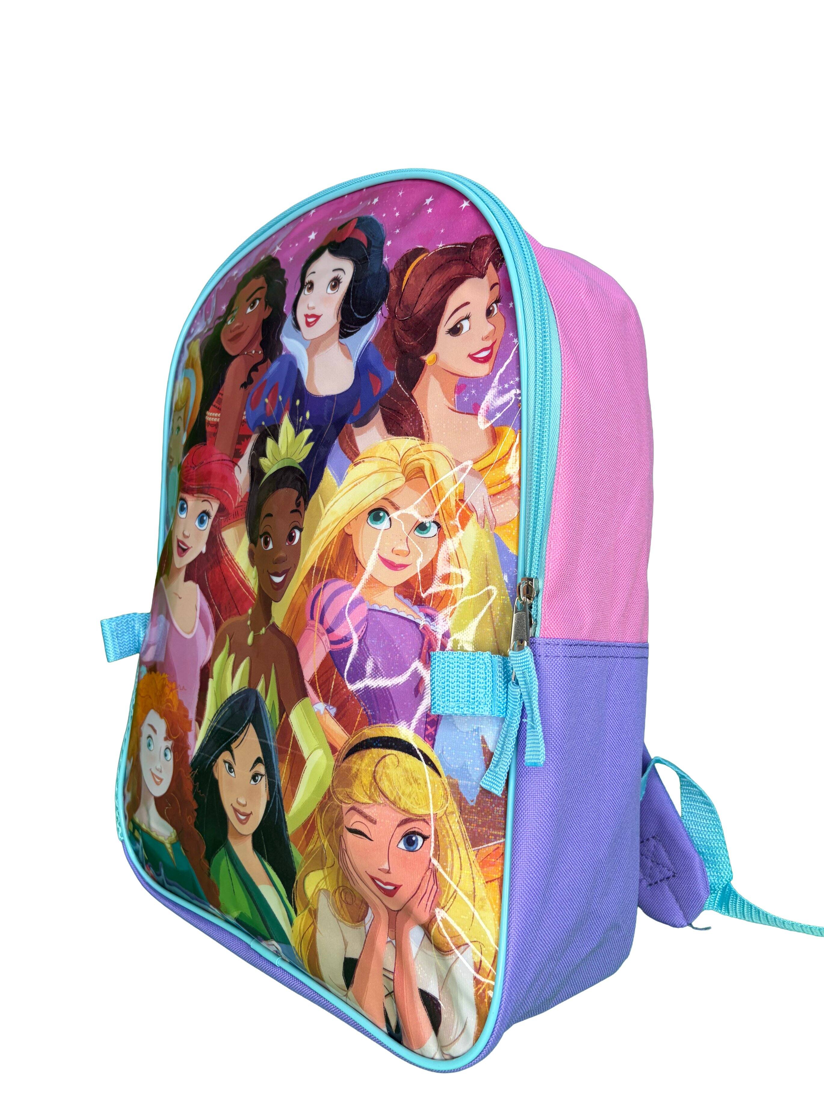 Alt View 3. Disney - Disney Princesses 16" Pink Shoulder Backpack for School with Rectangular Lunch Bag, For Girls - Assorted Pre-Pack.