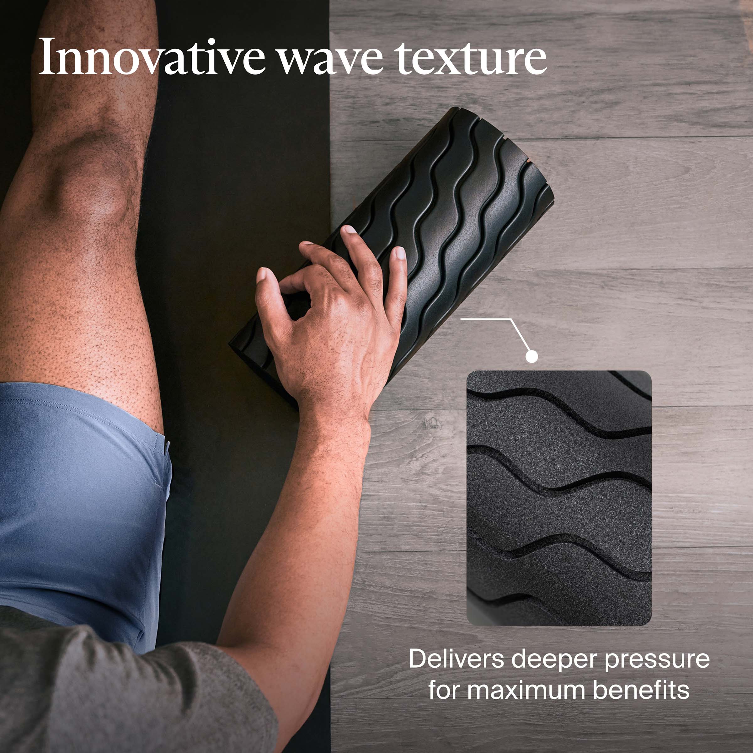 Alt View 15. Therabody - Therabody - WaveRoller - Vibrating Foam Roller For Large Muscle Groups -Black - Black.