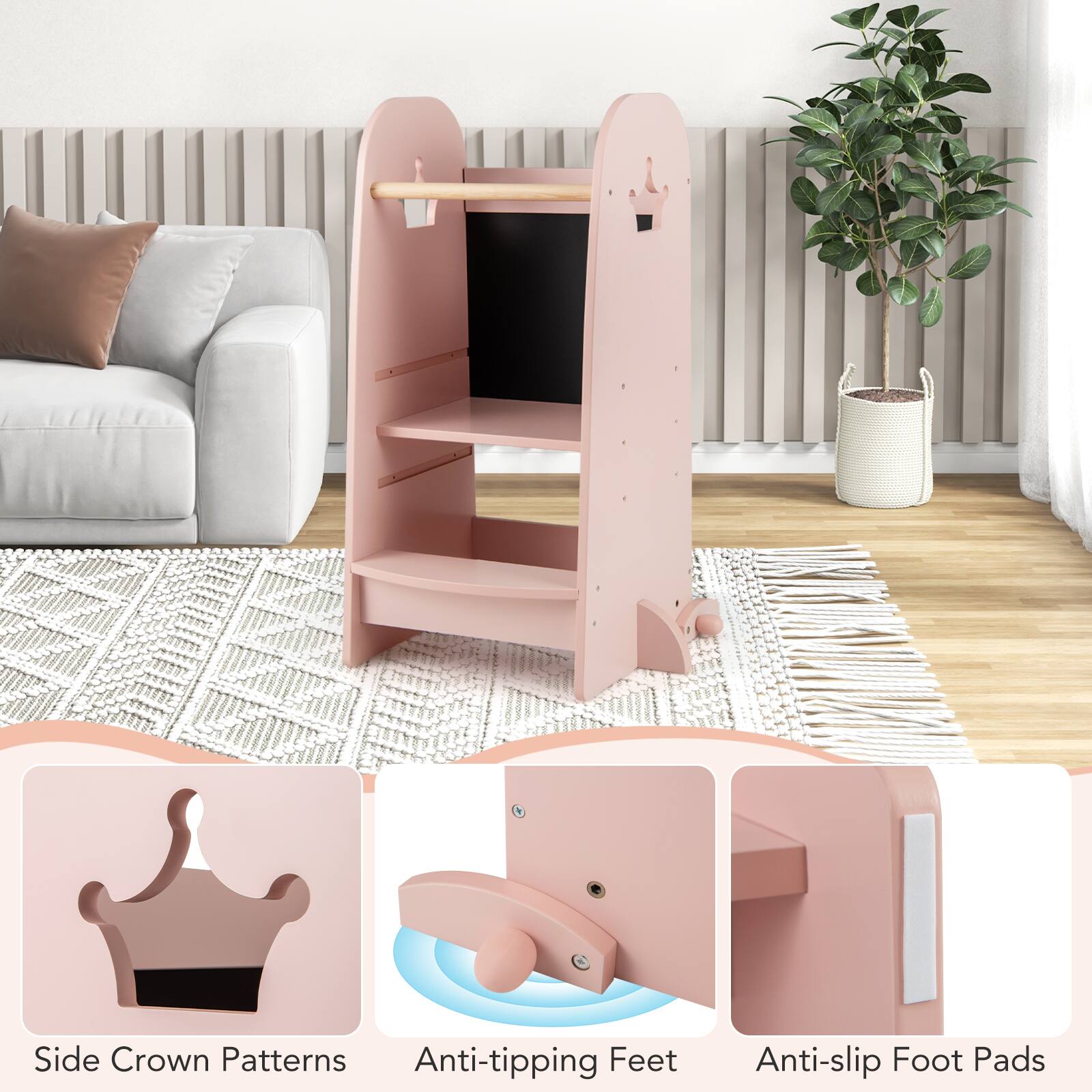 Side Crown Patterns  
Anti-tipping Feet  
Anti-slip Foot Pads