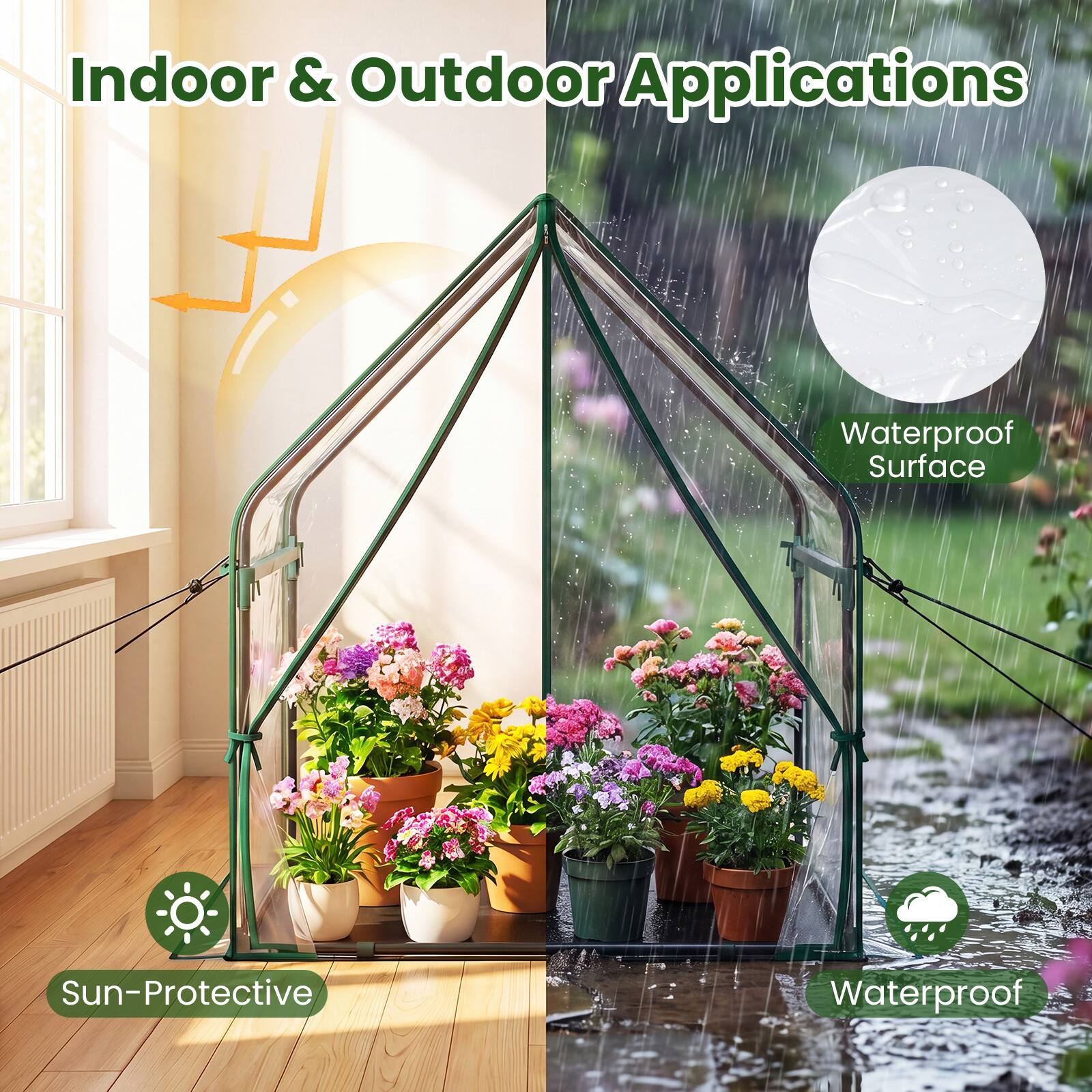 Indoor & Outdoor Applications

Waterproof Surface

Sun-Protective

Waterproof