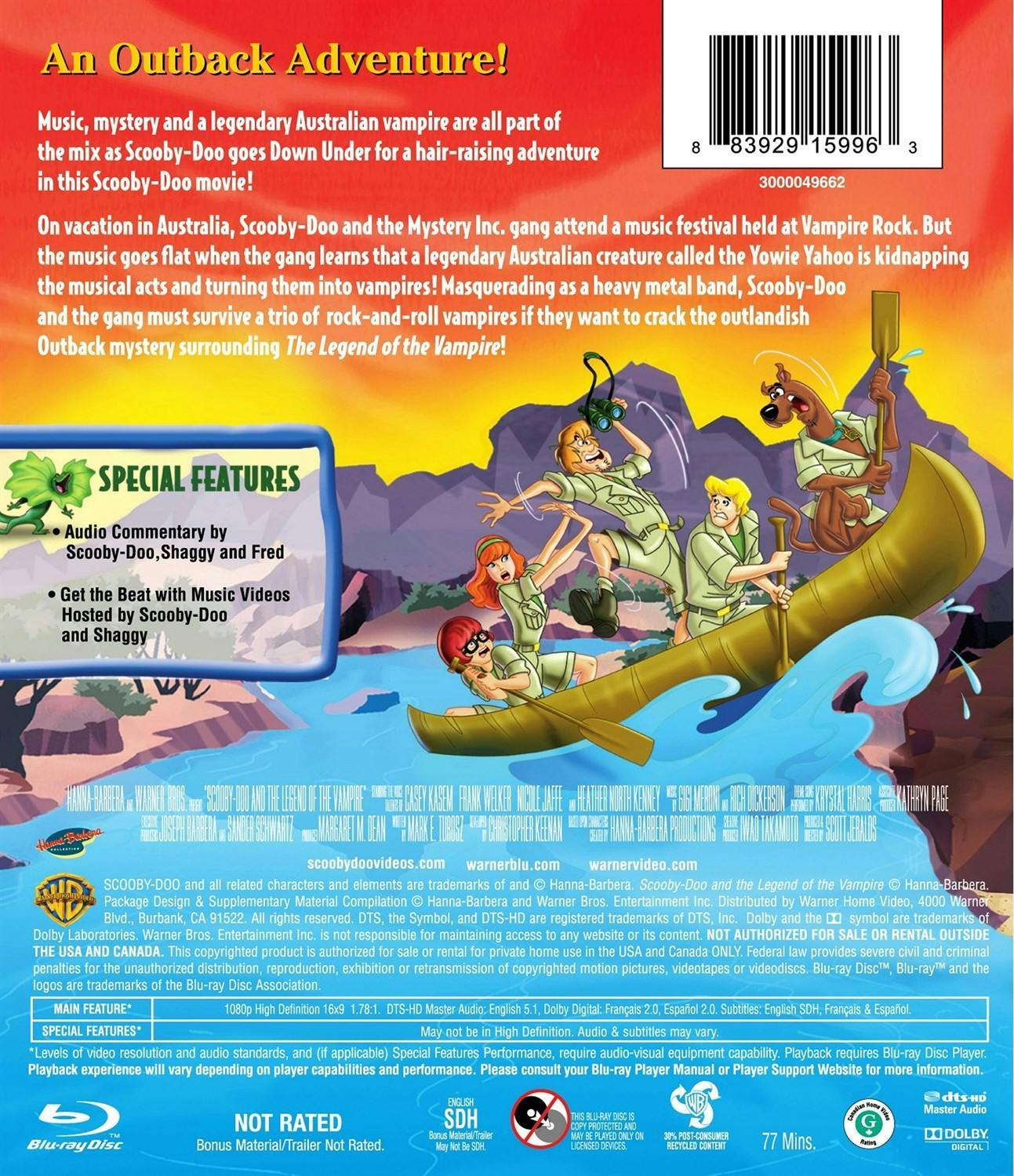 Back. Scooby-Doo and the Legend of the Vampire [Blu-ray].