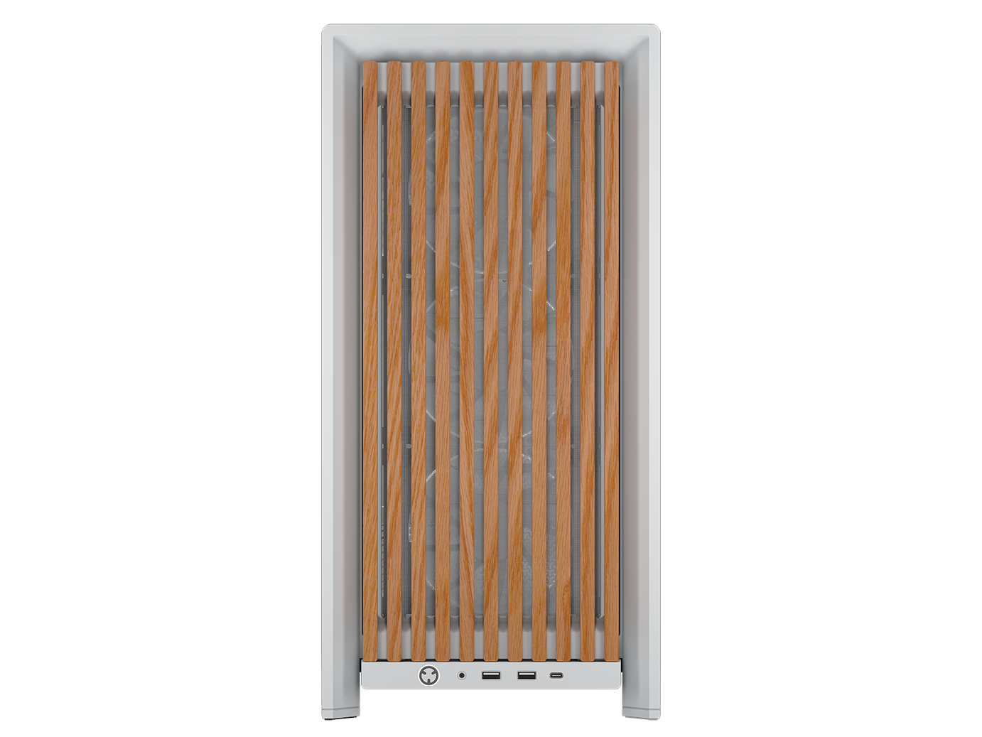 Alt View 6. CORSAIR - FRAME 4000D WOOD RS Modular High Airflow Mid-Tower PC Case - White & Oak.