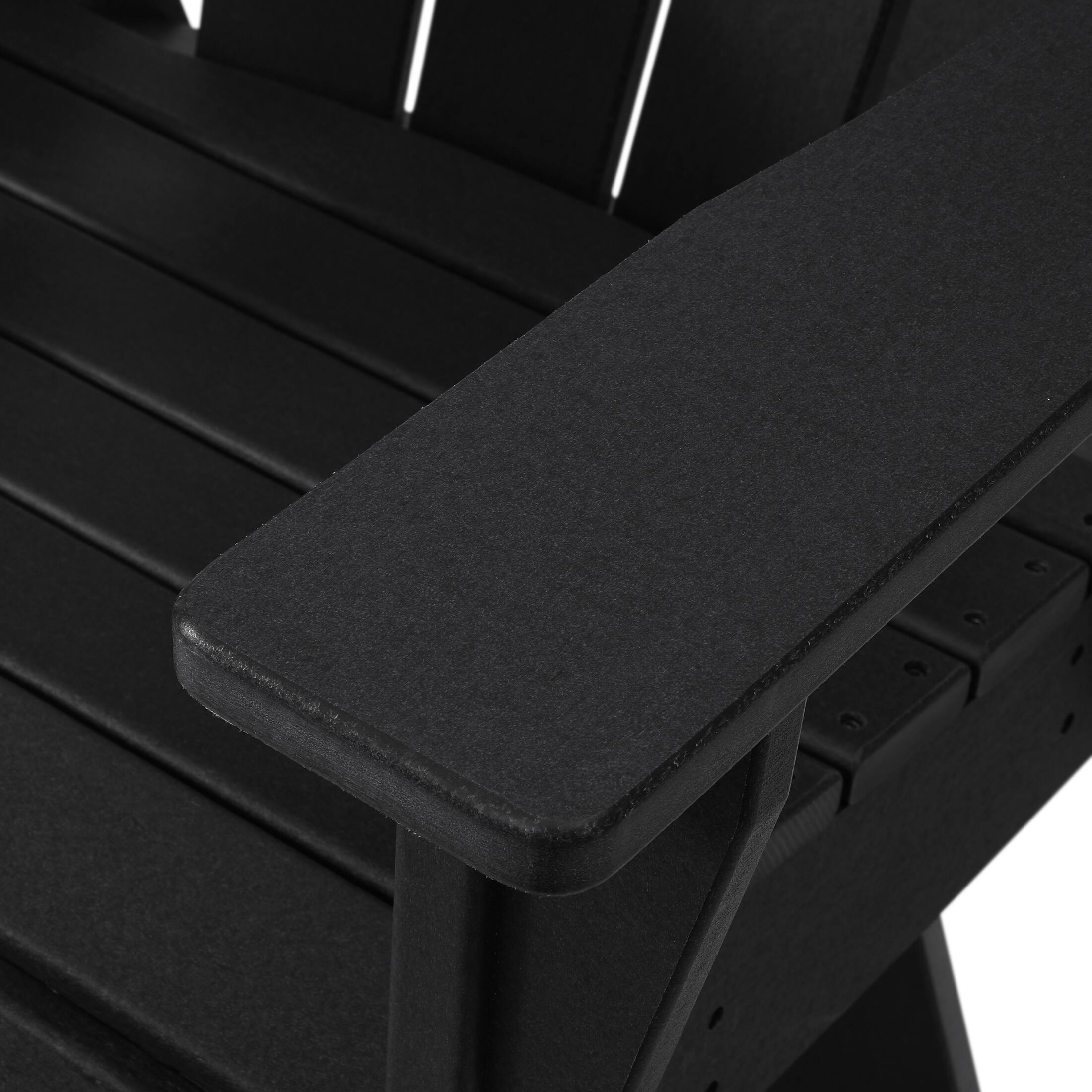 Alt View 3. WestinTrends - WestinTrends Malibu Outdoor HDPE Swivel Adirondack Patio Dining Chair With Cup Holder - Black.