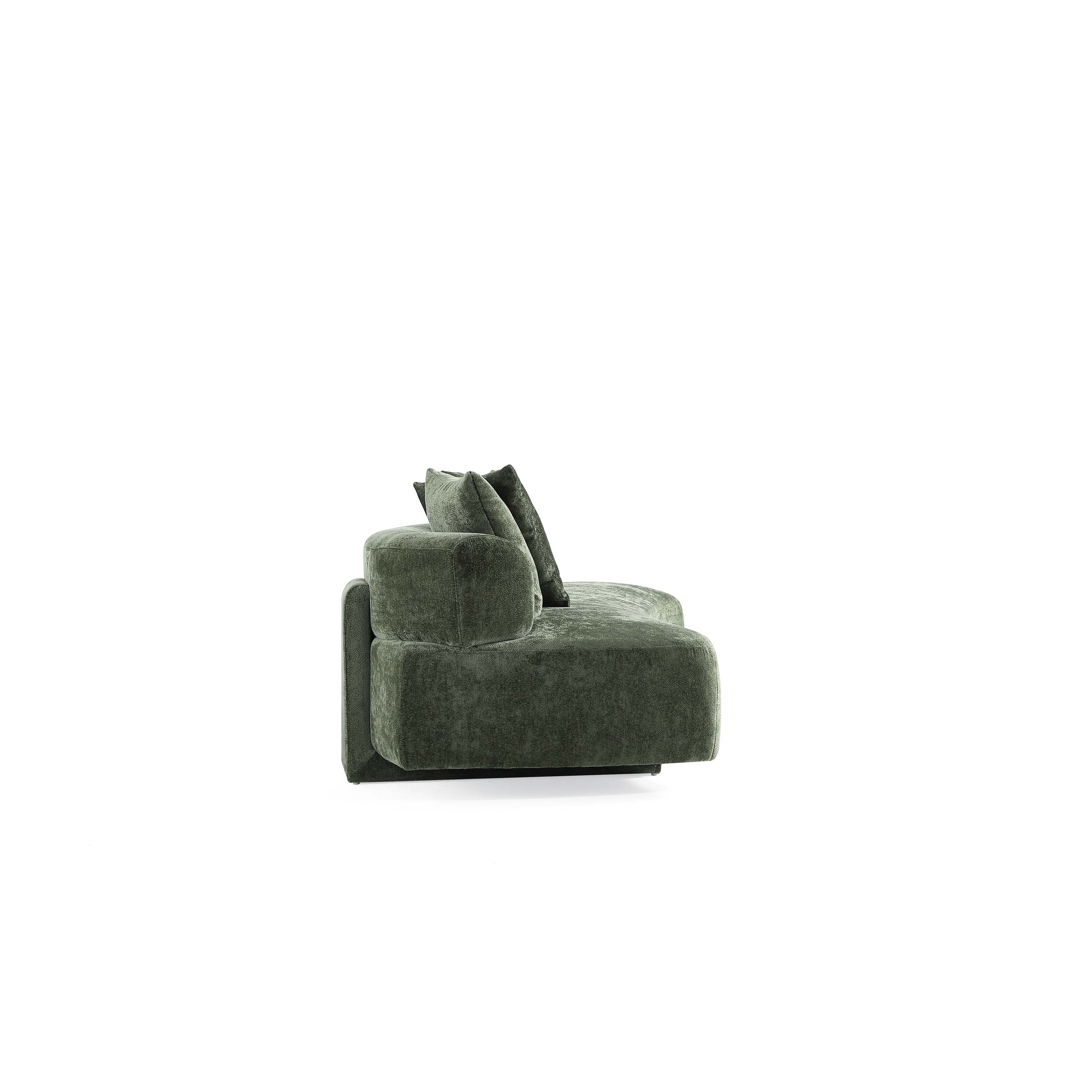 Alt View 3. Manhattan Comfort - Verandah Mid-Century Modern 91" Chenille Sofa - Olive Green.