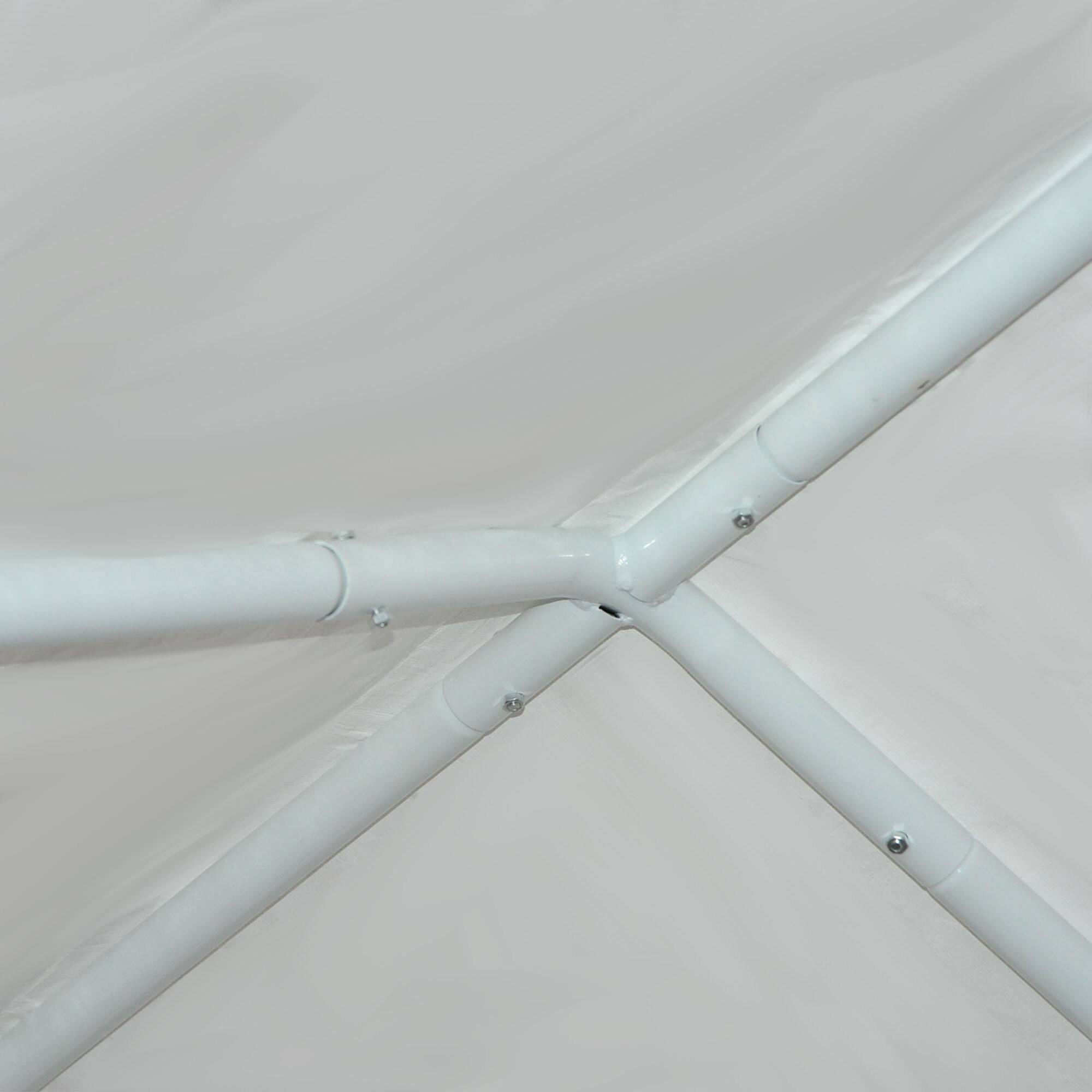 Alt View 7. Outsunny - 12' x 20' Carport Portable Garage, Heavy Duty Storage Tent, Patio Storage Shelter w/ Anti-UV PE Cover - Grey.