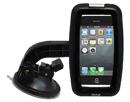 Pyle - Waterproof Motorcycle Phone Holder - Dashboard Cell Phone Case Mount For Car Windshield, Bicycle, Bike Handlebar - Black